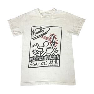 Mega Yacht Gucci Keith Haring Galerie Watari Graphic T Shirt Men's Small